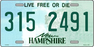 NH license plate 3152491