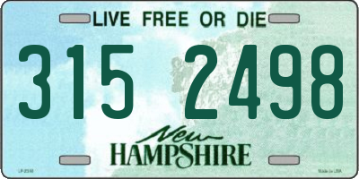 NH license plate 3152498