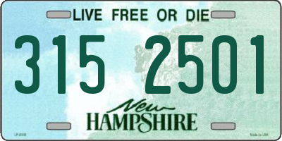 NH license plate 3152501