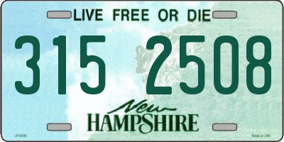 NH license plate 3152508