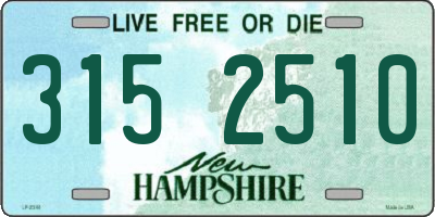 NH license plate 3152510