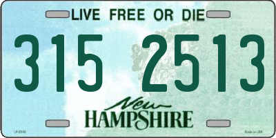 NH license plate 3152513