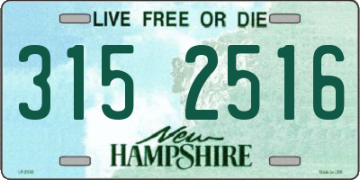 NH license plate 3152516
