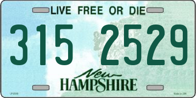 NH license plate 3152529
