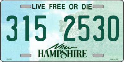 NH license plate 3152530