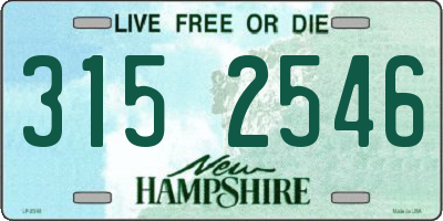NH license plate 3152546