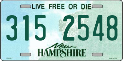 NH license plate 3152548
