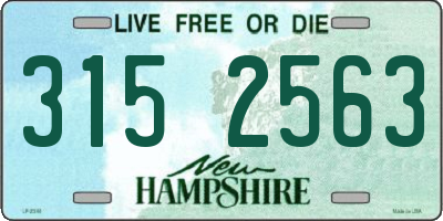 NH license plate 3152563
