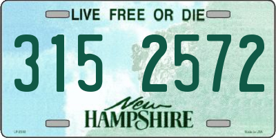 NH license plate 3152572