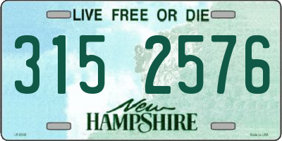 NH license plate 3152576