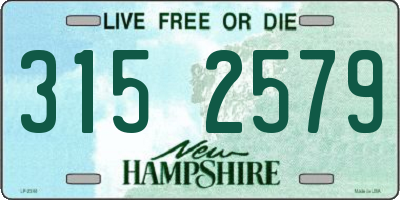NH license plate 3152579
