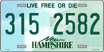 NH license plate 3152582