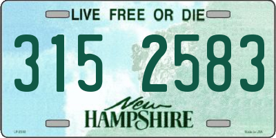 NH license plate 3152583