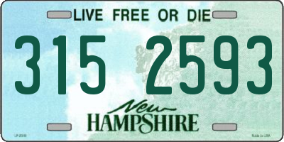 NH license plate 3152593
