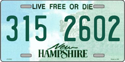 NH license plate 3152602