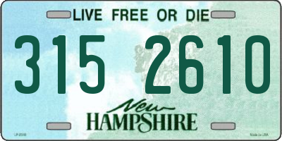 NH license plate 3152610