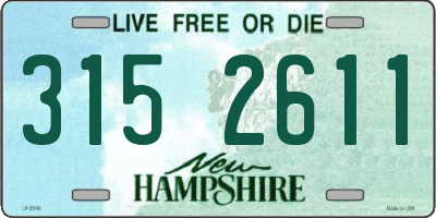NH license plate 3152611