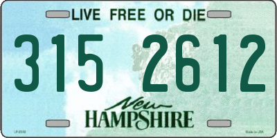 NH license plate 3152612