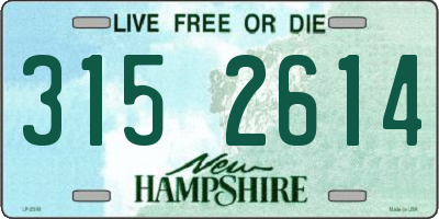 NH license plate 3152614