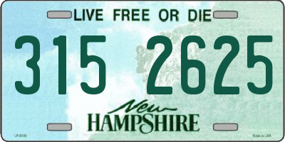 NH license plate 3152625