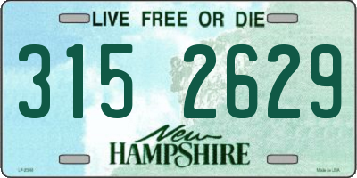 NH license plate 3152629