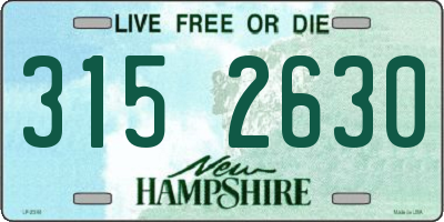 NH license plate 3152630