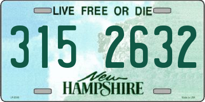 NH license plate 3152632