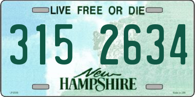 NH license plate 3152634