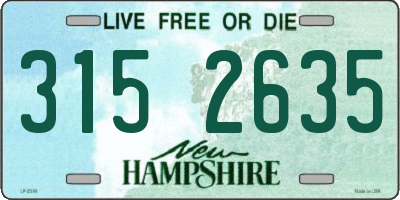 NH license plate 3152635