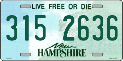 NH license plate 3152636