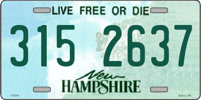 NH license plate 3152637