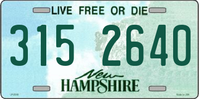 NH license plate 3152640