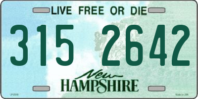 NH license plate 3152642