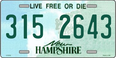NH license plate 3152643