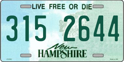 NH license plate 3152644