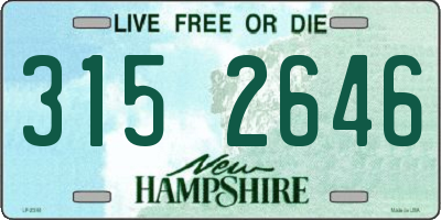 NH license plate 3152646