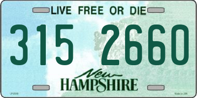 NH license plate 3152660