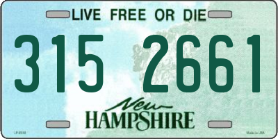 NH license plate 3152661