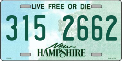 NH license plate 3152662