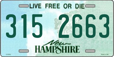 NH license plate 3152663