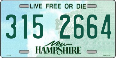 NH license plate 3152664