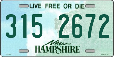 NH license plate 3152672