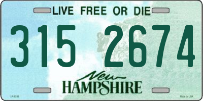 NH license plate 3152674