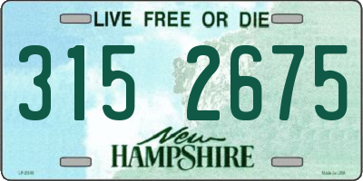 NH license plate 3152675