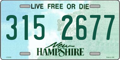 NH license plate 3152677