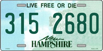 NH license plate 3152680