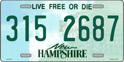NH license plate 3152687
