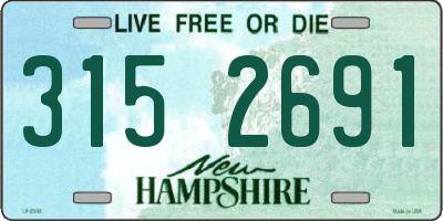 NH license plate 3152691