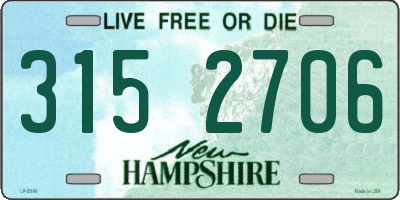 NH license plate 3152706