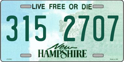 NH license plate 3152707